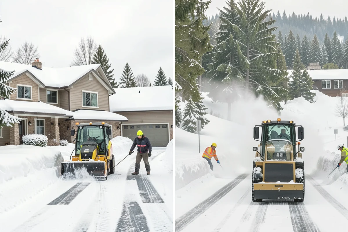 Fire Station Snow Removal in University Place, Pierce County, WA - Map apparatus aprons, crew parking, and fuel access
