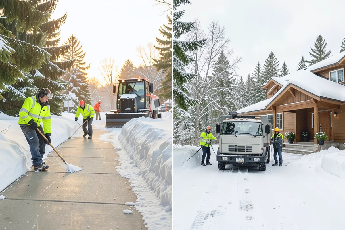 Fire Station Snow Removal in Wilkeson, Pierce County, WA - Map apparatus aprons, crew parking, and fuel access