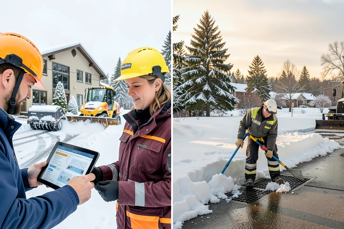 Fitness Center Deicing in Arlington, Snohomish County, WA - Map the entrance approach and parking walkways