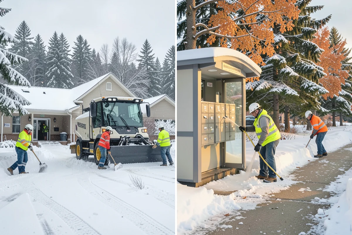 Fitness Center Deicing in Beaux Arts Village, King County, WA - Map the entrance approach and parking walkways