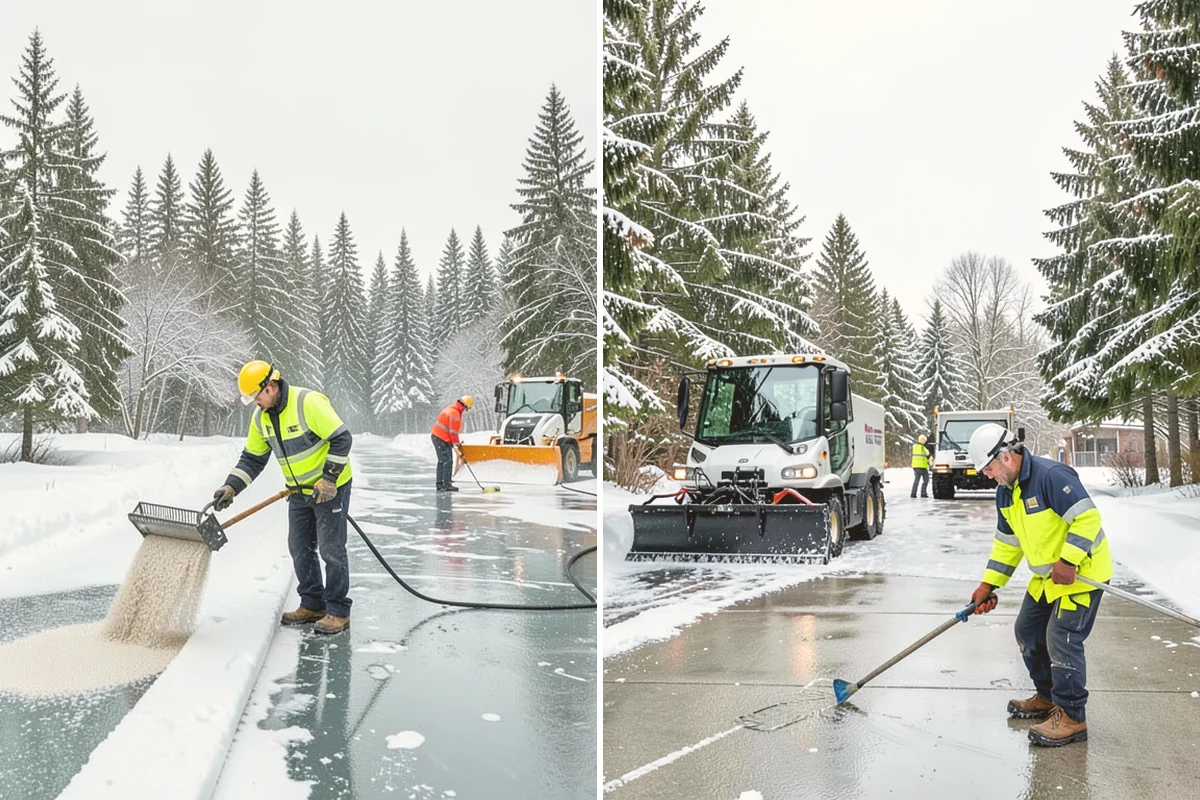 Fitness Center Deicing in Bellevue, King County, WA - Map the entrance approach and parking walkways