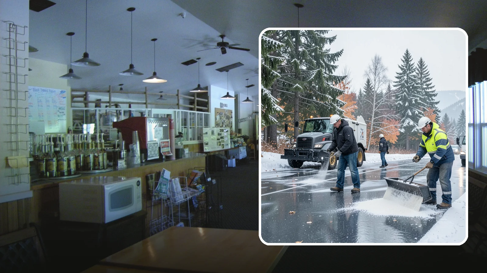 Fitness Center Deicing in Black Diamond, King County, WA - Deicing for fitness centers and gyms, keeping entrances and parking paths safe for early-morning members arriving before dawn in...