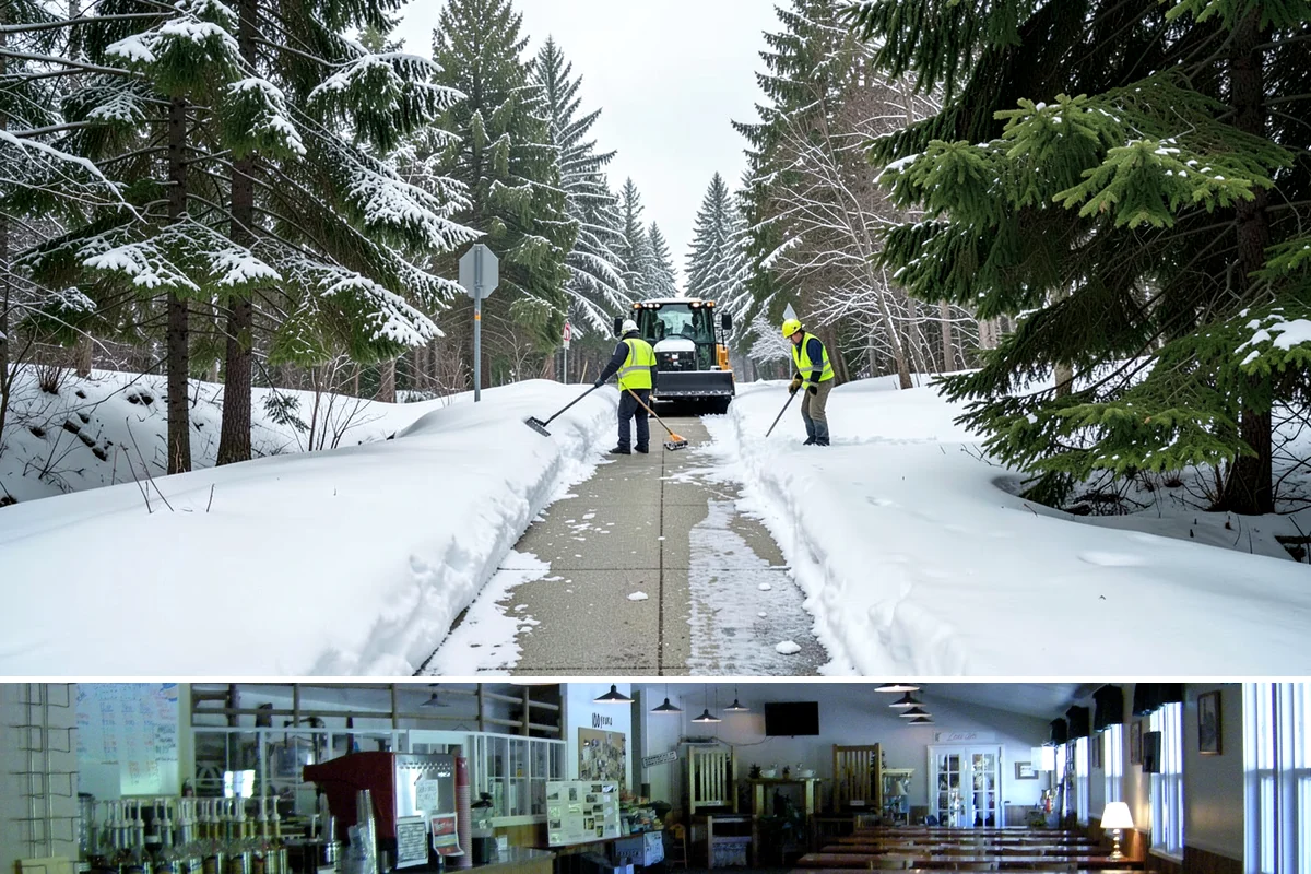 Fitness Center Deicing in Black Diamond, King County, WA - Deicing runs the winter season, with pre-dawn readiness during freezing-rain events that catch early members off guard.