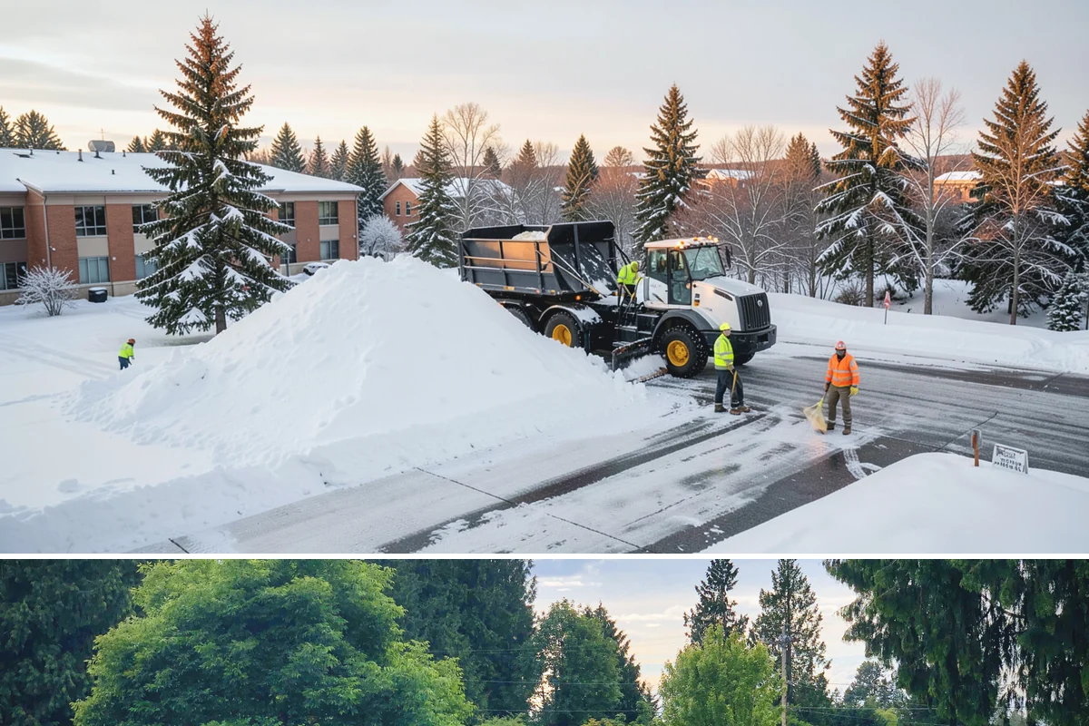 Fitness Center Deicing in Bonney Lake, Pierce County, WA - Deicing runs the winter season, with pre-dawn readiness during freezing-rain events that catch early members off guard.