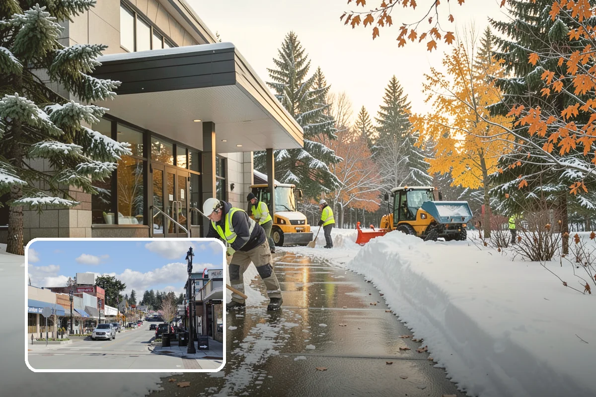 Fitness Center Deicing in Bothell, King County, WA - Keeps early-morning and evening members safe on arrival