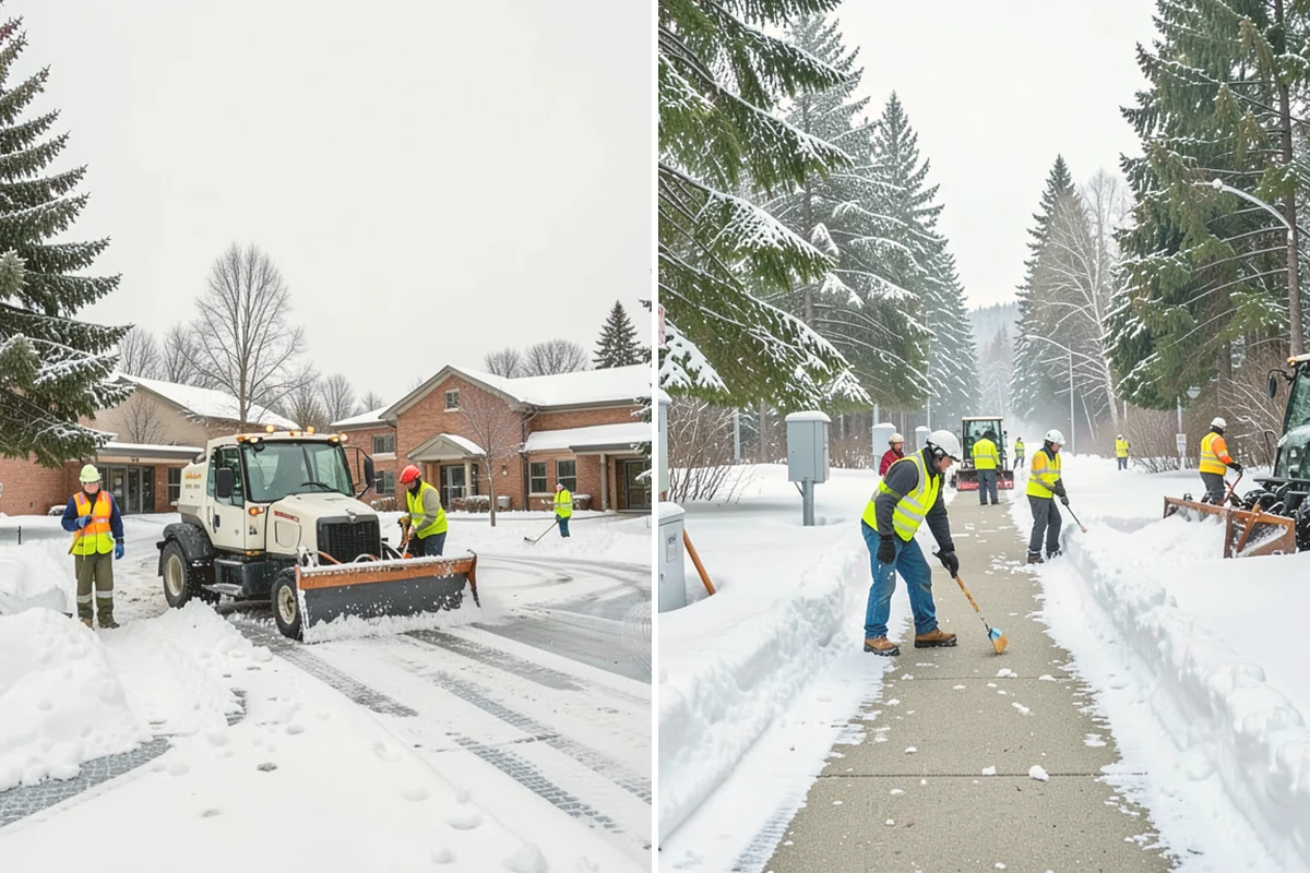 Fitness Center Deicing in Bothell, King County, WA - Map the entrance approach and parking walkways