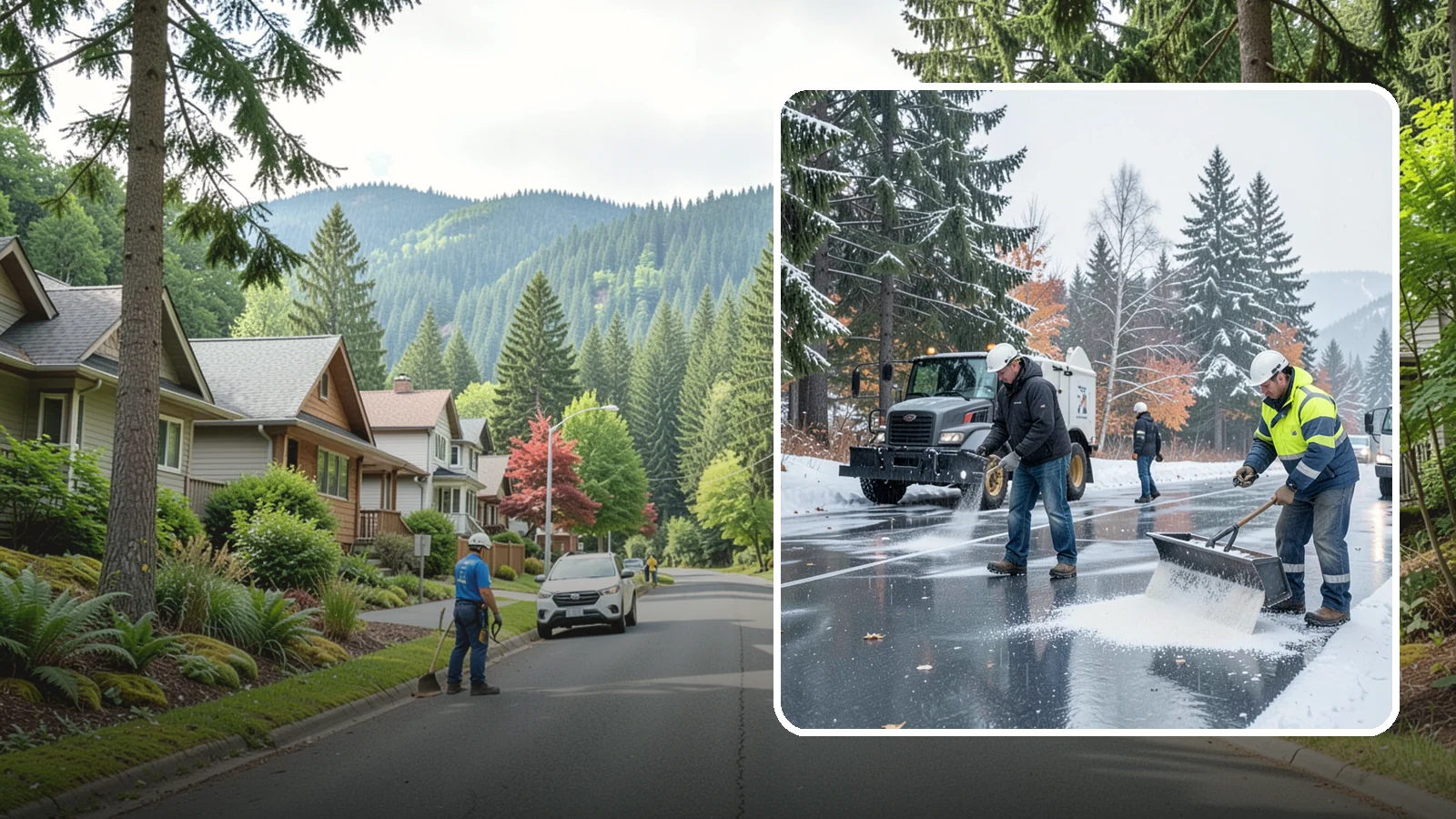 Fitness Center Deicing in Darrington, Snohomish County, WA - Deicing for fitness centers and gyms, keeping entrances and parking paths safe for early-morning members arriving before dawn in...