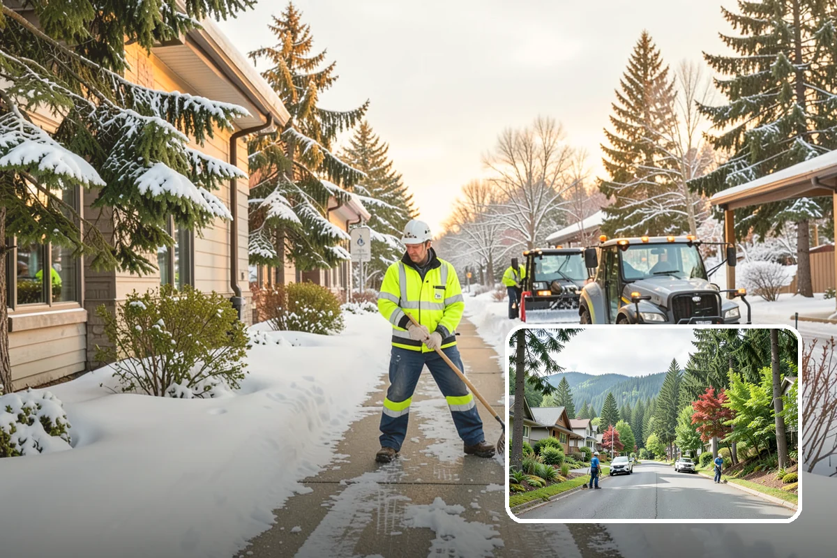 Fitness Center Deicing in Darrington, Snohomish County, WA - Keeps early-morning and evening members safe on arrival
