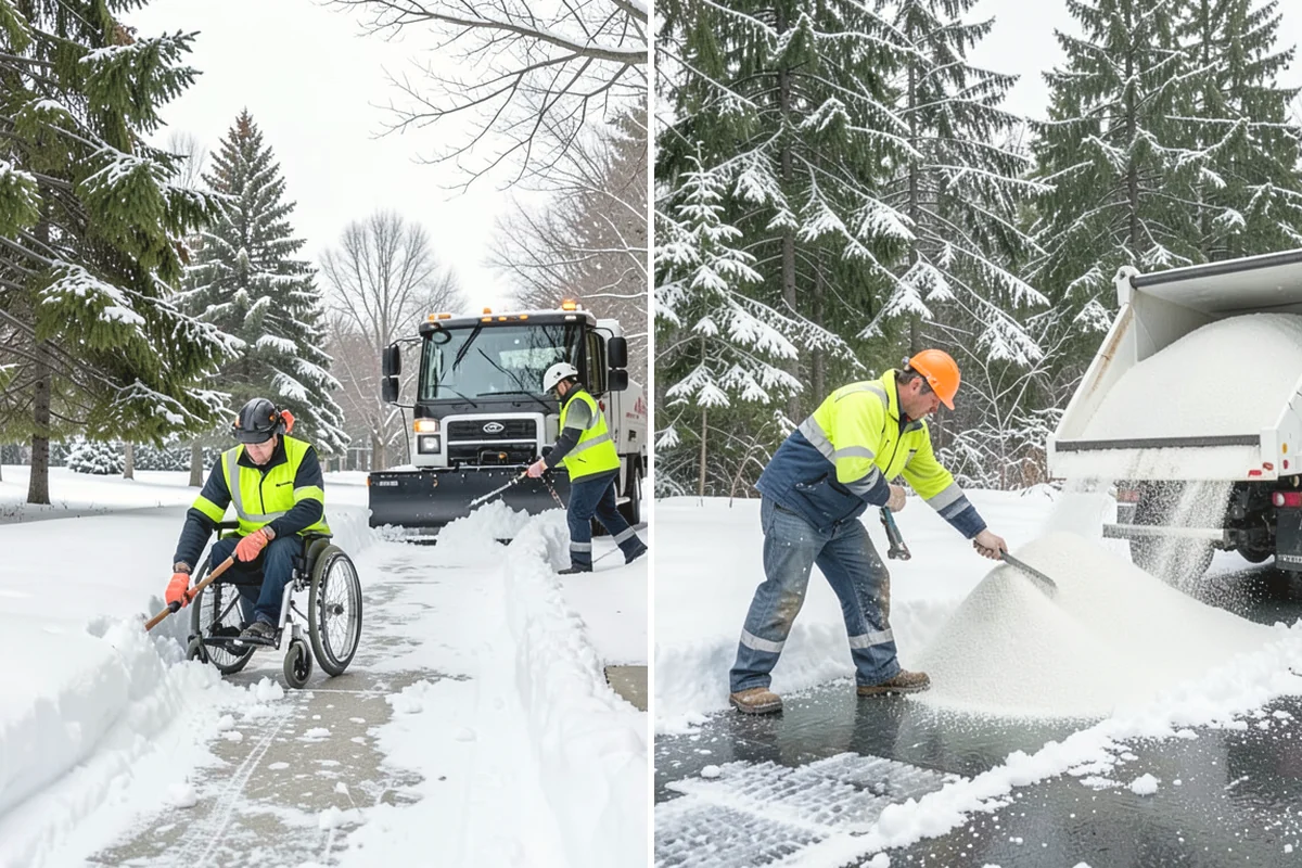 Fitness Center Deicing in Duvall, King County, WA - Map the entrance approach and parking walkways