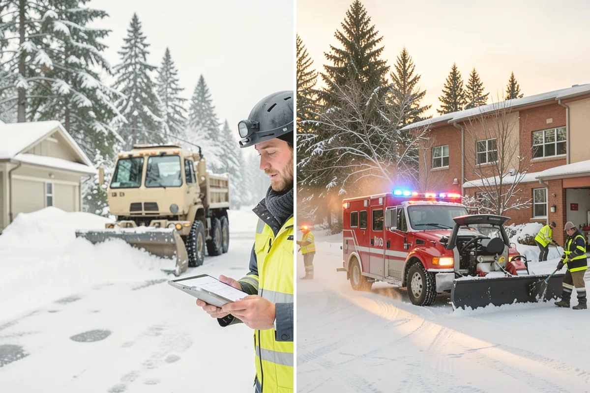 Fitness Center Deicing in Eatonville, Pierce County, WA - Map the entrance approach and parking walkways