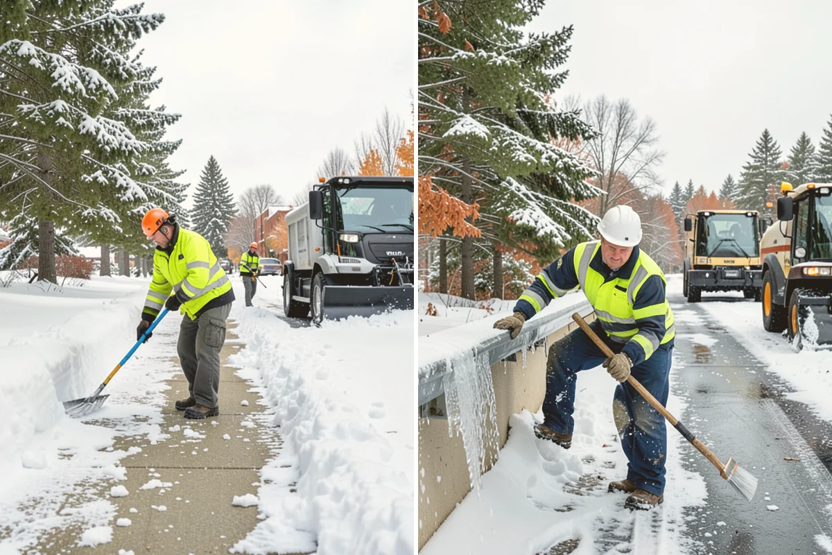 Fitness Center Deicing in Edmonds, Snohomish County, WA - Map the entrance approach and parking walkways