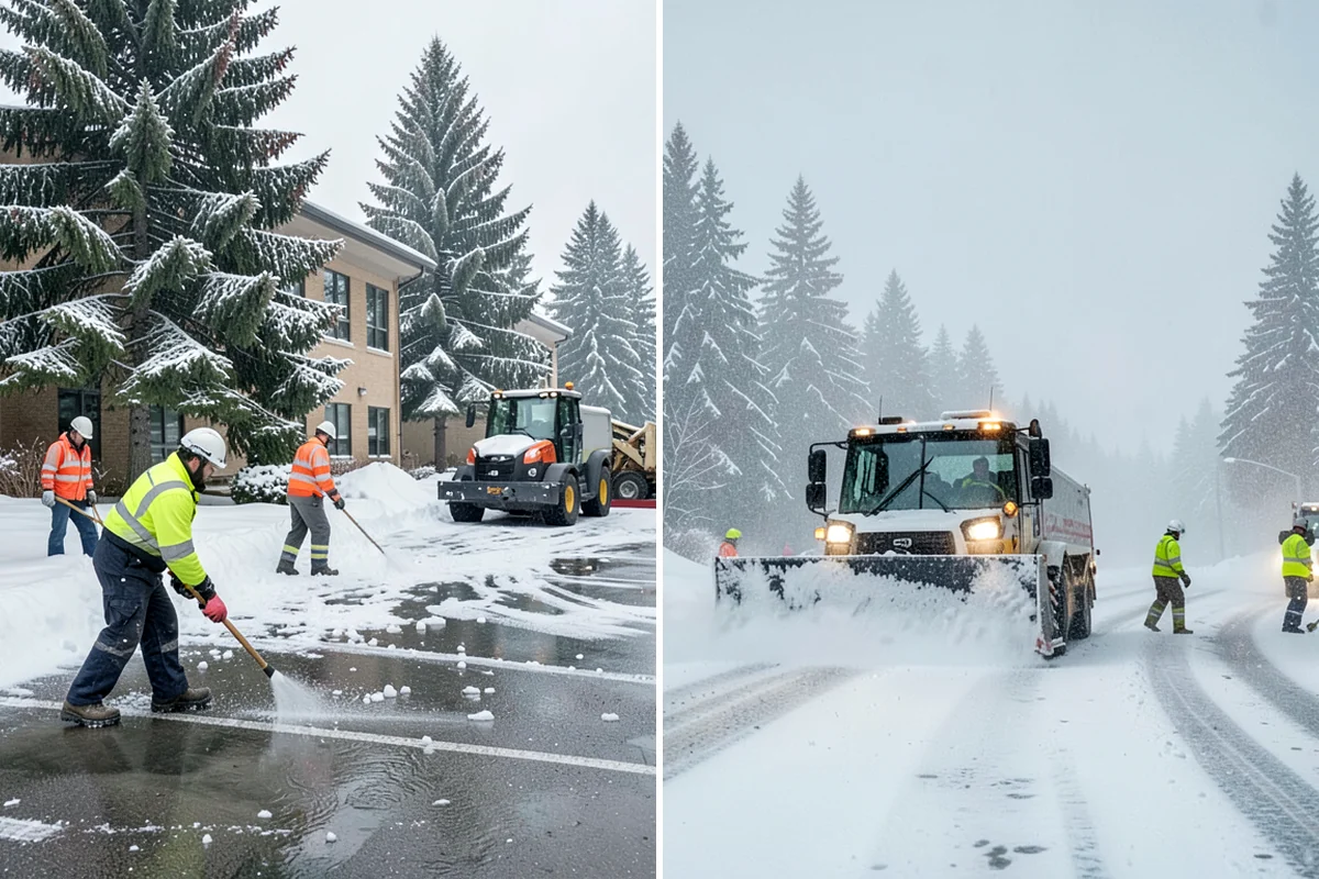 Fitness Center Deicing in Enumclaw, King County, WA - Map the entrance approach and parking walkways