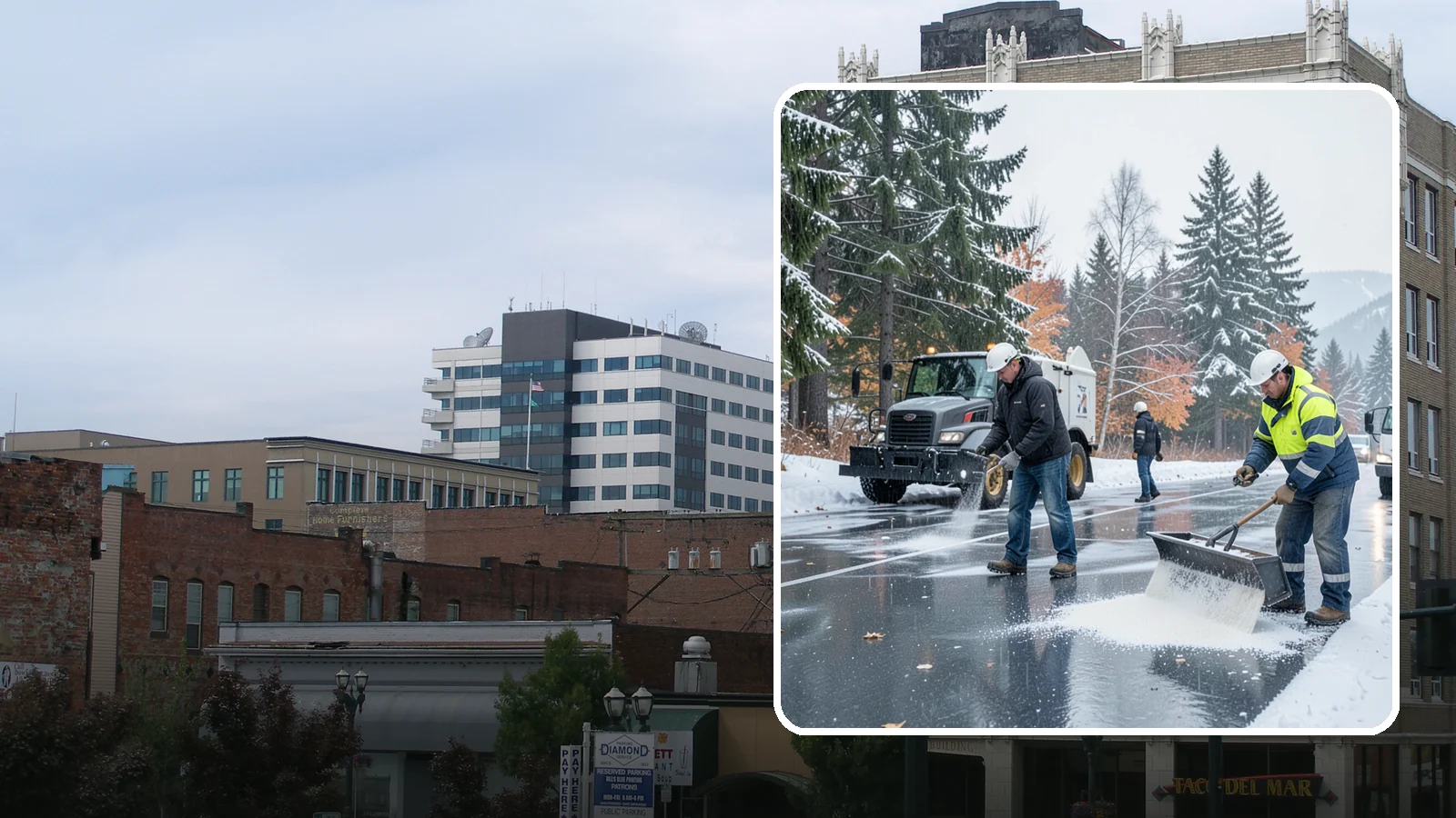 Fitness Center Deicing in Everett, Snohomish County, WA - Deicing for fitness centers and gyms, keeping entrances and parking paths safe for early-morning members arriving before dawn in...