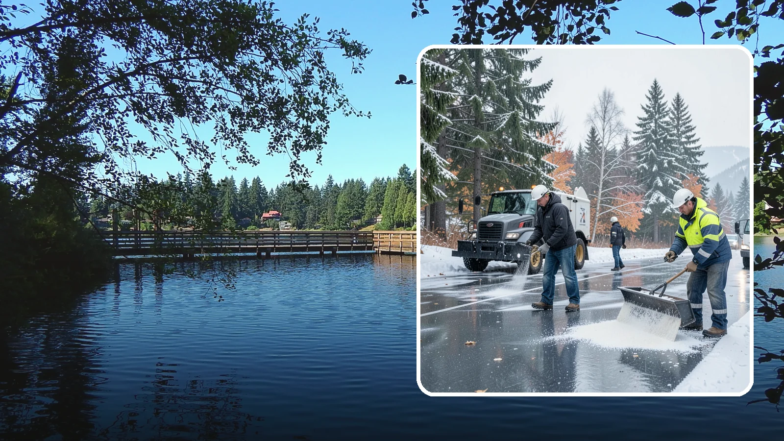 Fitness Center Deicing in Federal Way, King County, WA - Deicing for fitness centers and gyms, keeping entrances and parking paths safe for early-morning members arriving before dawn in...