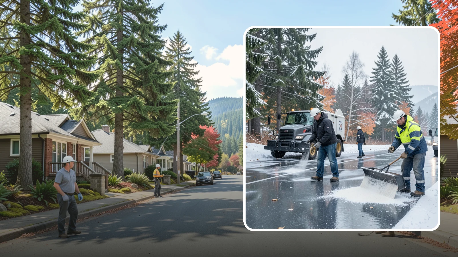 Fitness Center Deicing in Hunts Point, King County, WA - Deicing for fitness centers and gyms, keeping entrances and parking paths safe for early-morning members arriving before dawn in...