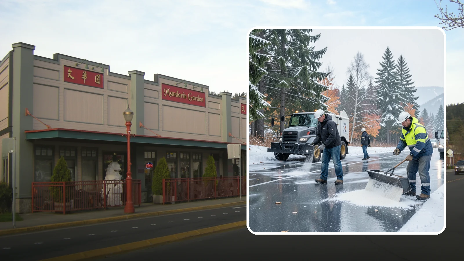 Fitness Center Deicing in Issaquah, King County, WA - Deicing for fitness centers and gyms, keeping entrances and parking paths safe for early-morning members arriving before dawn in...