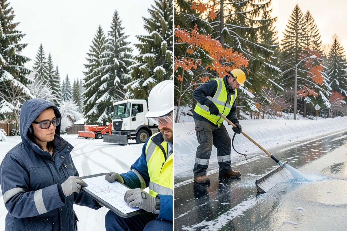 Fitness Center Deicing in Kenmore, King County, WA - Map the entrance approach and parking walkways