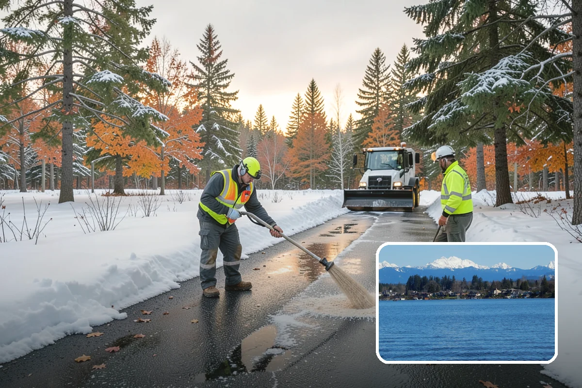Fitness Center Deicing in Lake Stevens, Snohomish County, WA - Keeps early-morning and evening members safe on arrival
