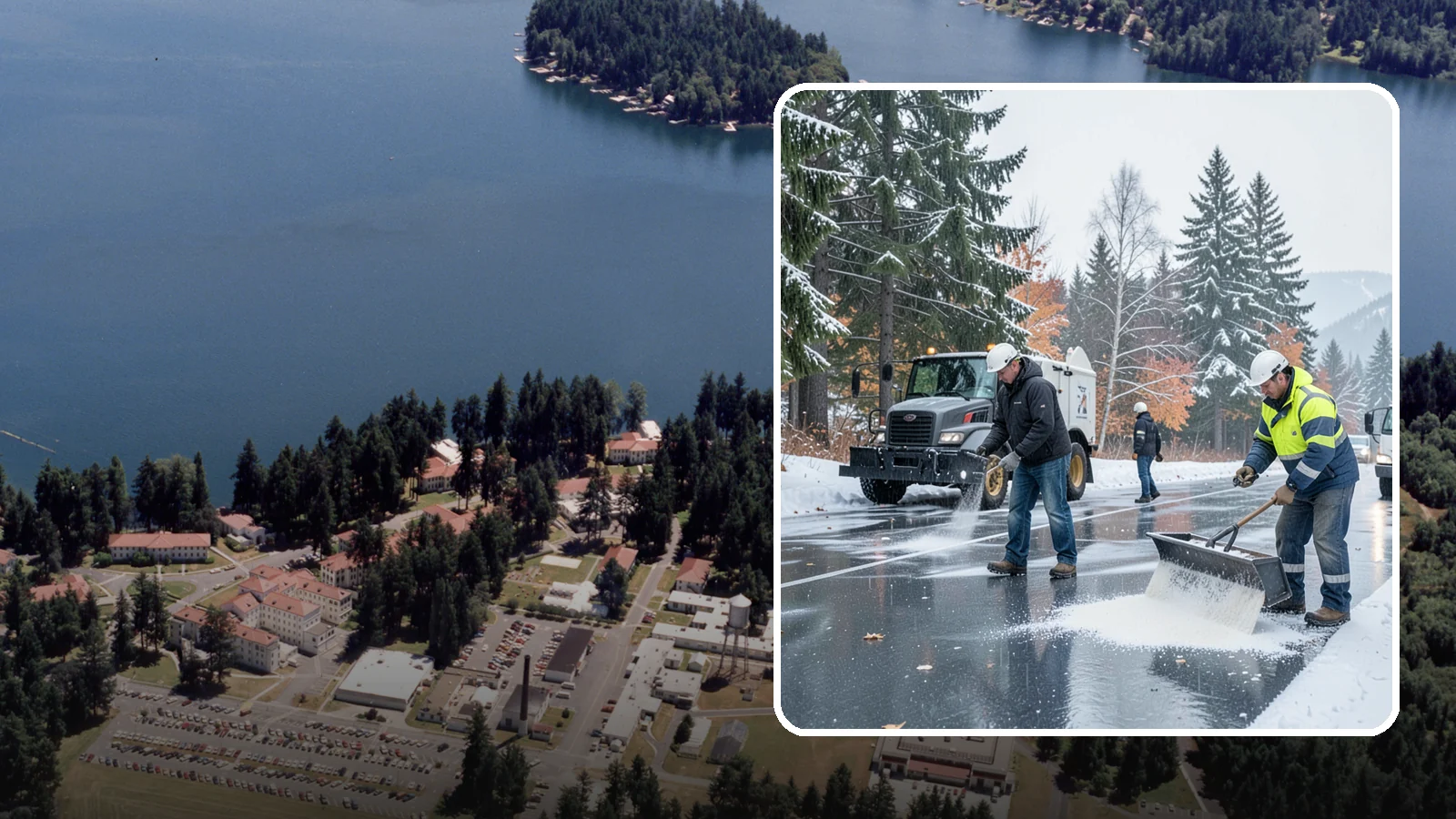 Fitness Center Deicing in Lakewood, Pierce County, WA - Deicing for fitness centers and gyms, keeping entrances and parking paths safe for early-morning members arriving before dawn in...