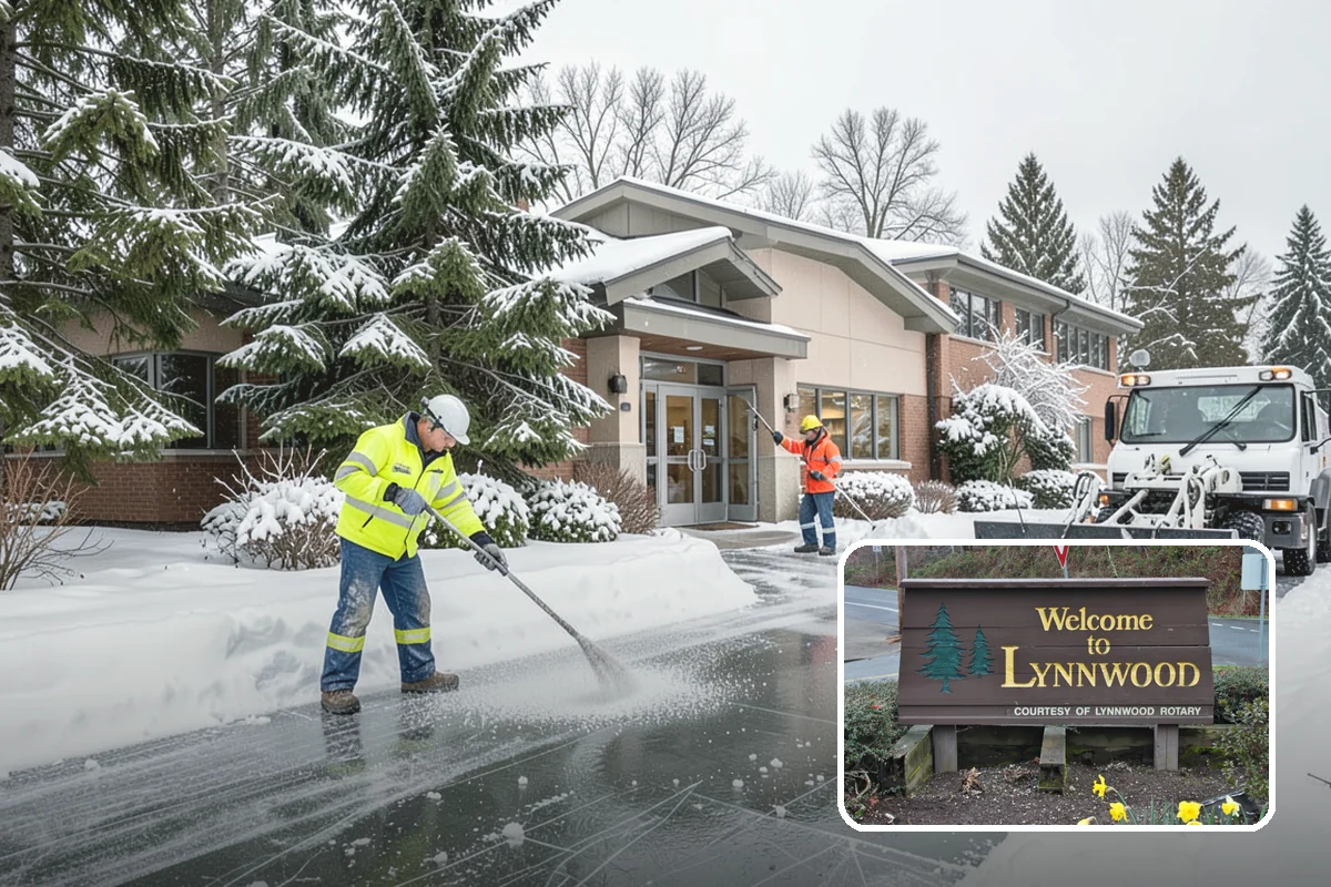 Fitness Center Deicing in Lynnwood, Snohomish County, WA - Keeps early-morning and evening members safe on arrival