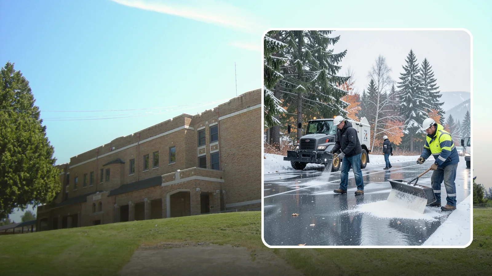 Fitness Center Deicing in Maple Valley, King County, WA - Deicing for fitness centers and gyms, keeping entrances and parking paths safe for early-morning members arriving before dawn in...