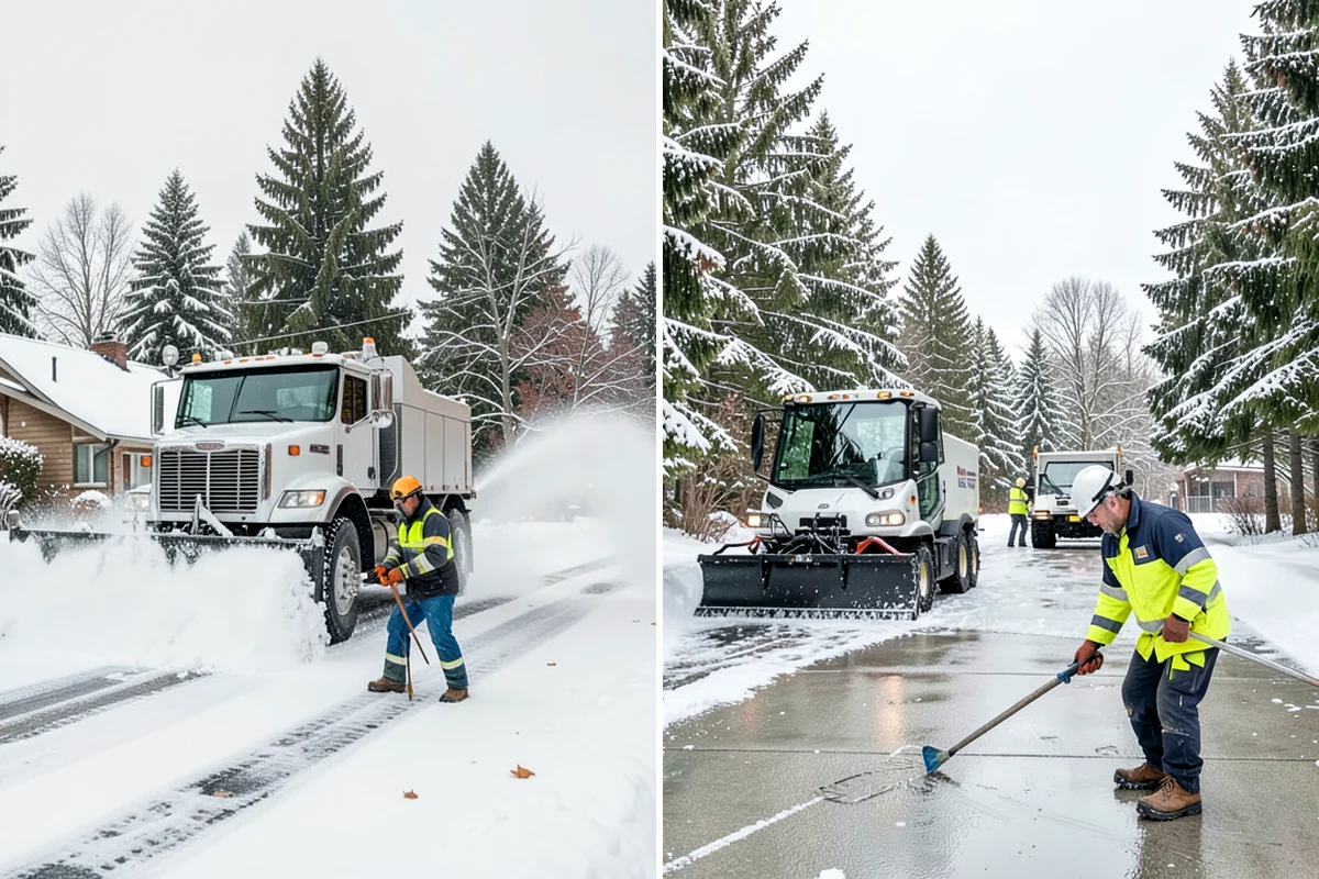 Fitness Center Deicing in Maple Valley, King County, WA - Map the entrance approach and parking walkways