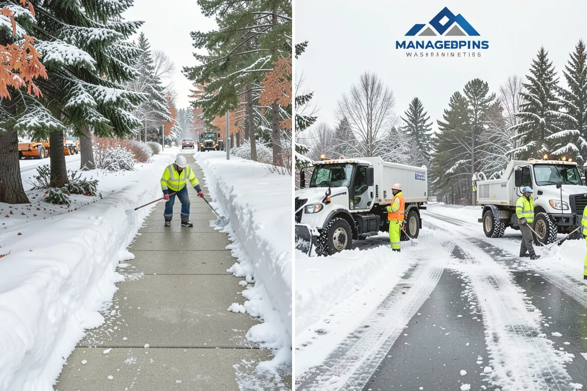 Fitness Center Deicing in Mill Creek, Snohomish County, WA - Map the entrance approach and parking walkways