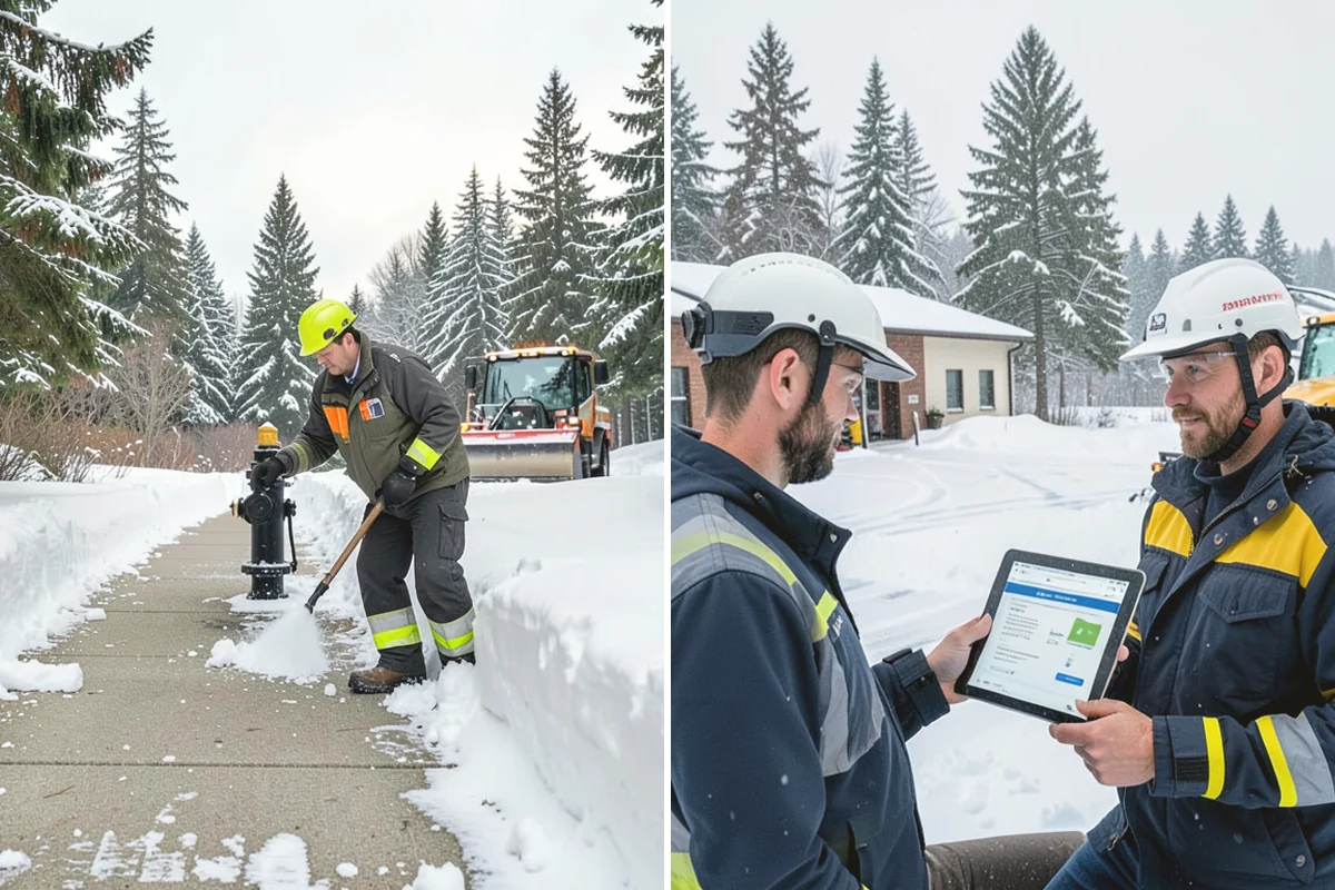 Fitness Center Deicing in Monroe, Snohomish County, WA - Map the entrance approach and parking walkways