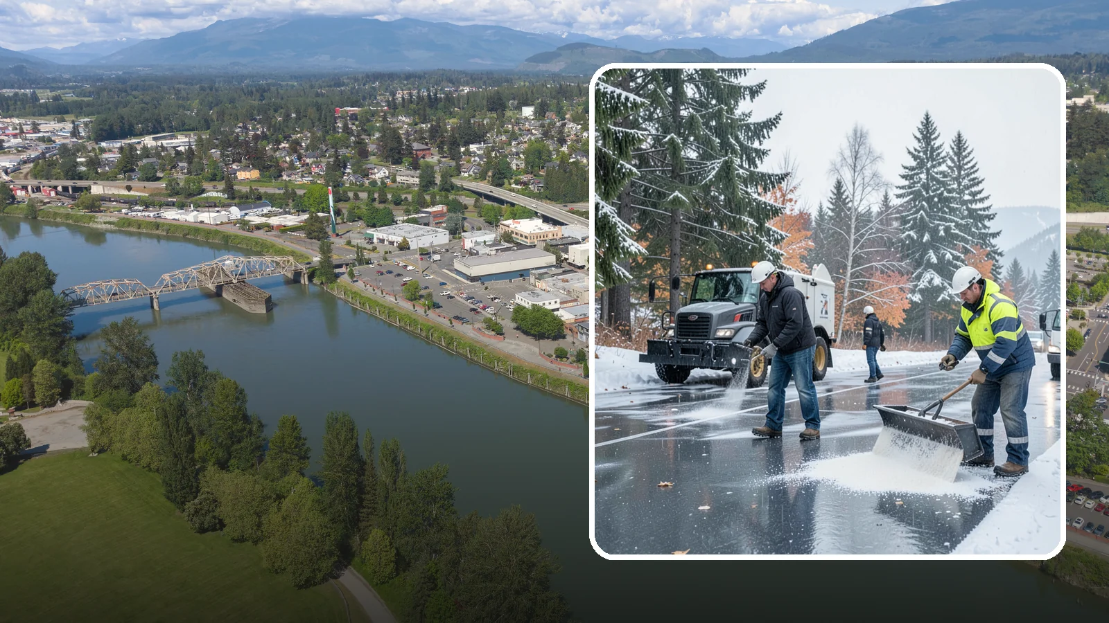 Fitness Center Deicing in Mount Vernon, Skagit County, WA - Deicing for fitness centers and gyms, keeping entrances and parking paths safe for early-morning members arriving before dawn in...