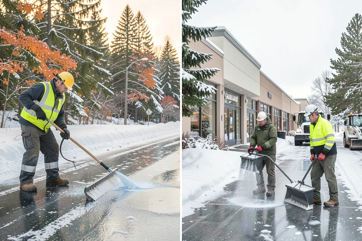 Fitness Center Deicing in Mountlake Terrace, Snohomish County, WA - Map the entrance approach and parking walkways