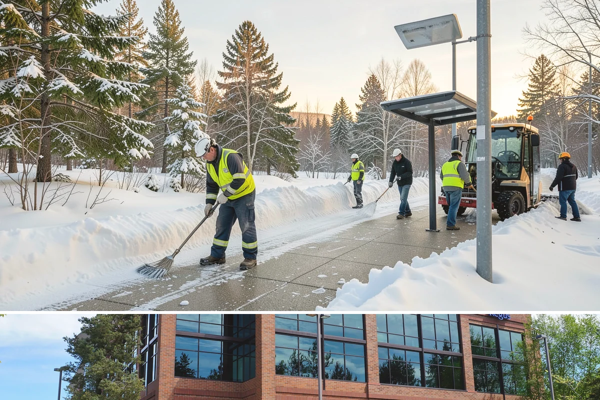 Fitness Center Deicing in Mountlake Terrace, Snohomish County, WA - Deicing runs the winter season, with pre-dawn readiness during freezing-rain events that catch early members off guard.