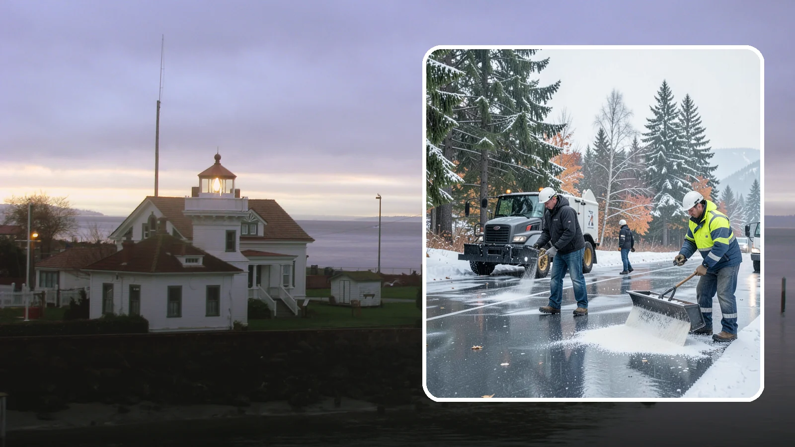 Fitness Center Deicing in Mukilteo, Snohomish County, WA - Deicing for fitness centers and gyms, keeping entrances and parking paths safe for early-morning members arriving before dawn in...