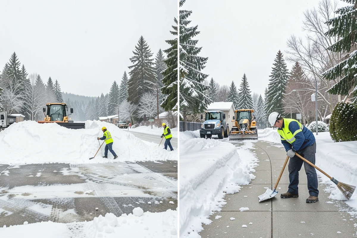 Fitness Center Deicing in North Bend, King County, WA - Map the entrance approach and parking walkways
