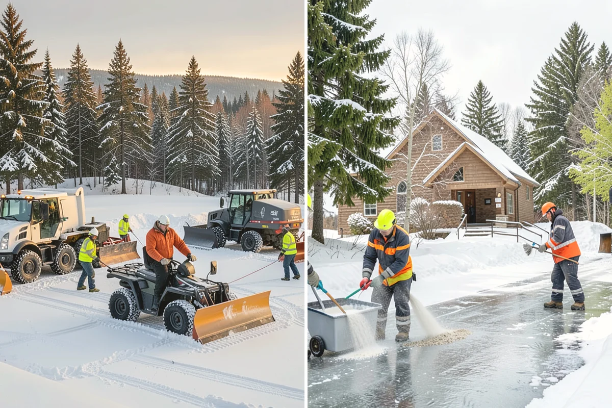Fitness Center Deicing in Ruston, Pierce County, WA - Map the entrance approach and parking walkways