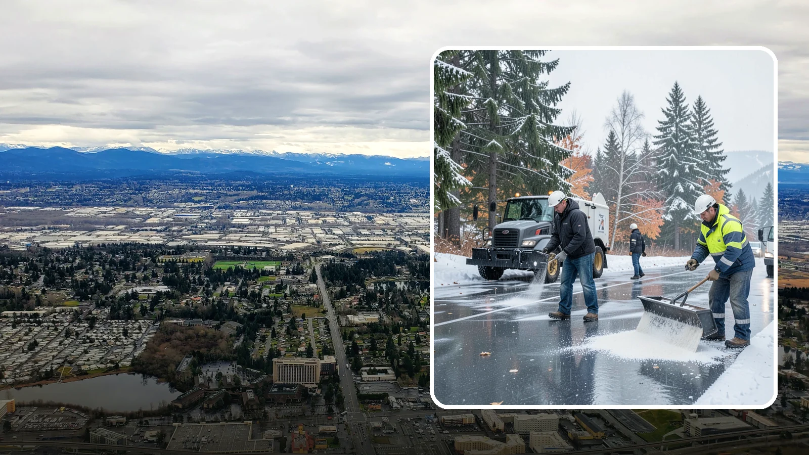 Fitness Center Deicing in SeaTac, King County, WA - Deicing for fitness centers and gyms, keeping entrances and parking paths safe for early-morning members arriving before dawn in...
