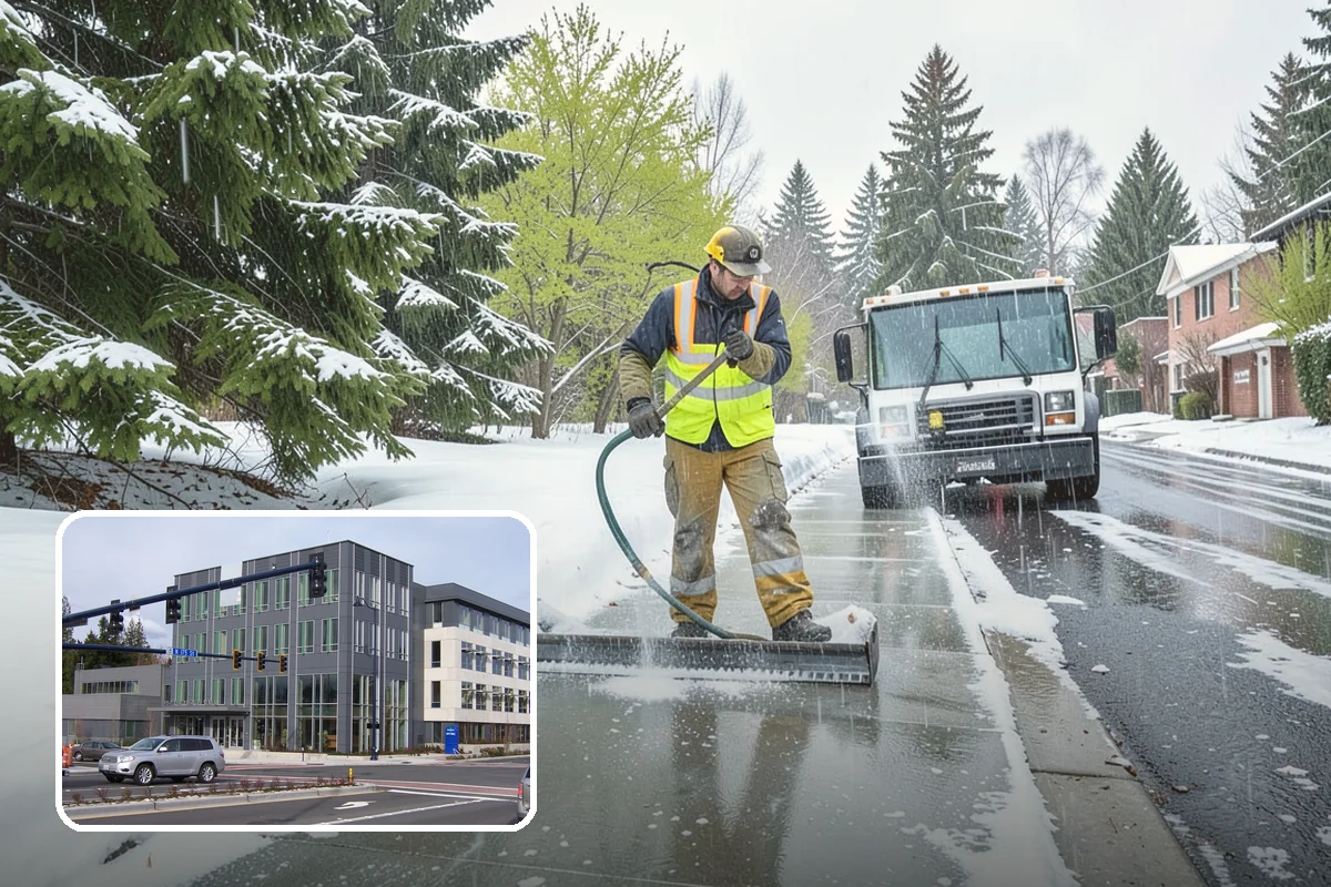 Fitness Center Deicing in Shoreline, King County, WA - Keeps early-morning and evening members safe on arrival