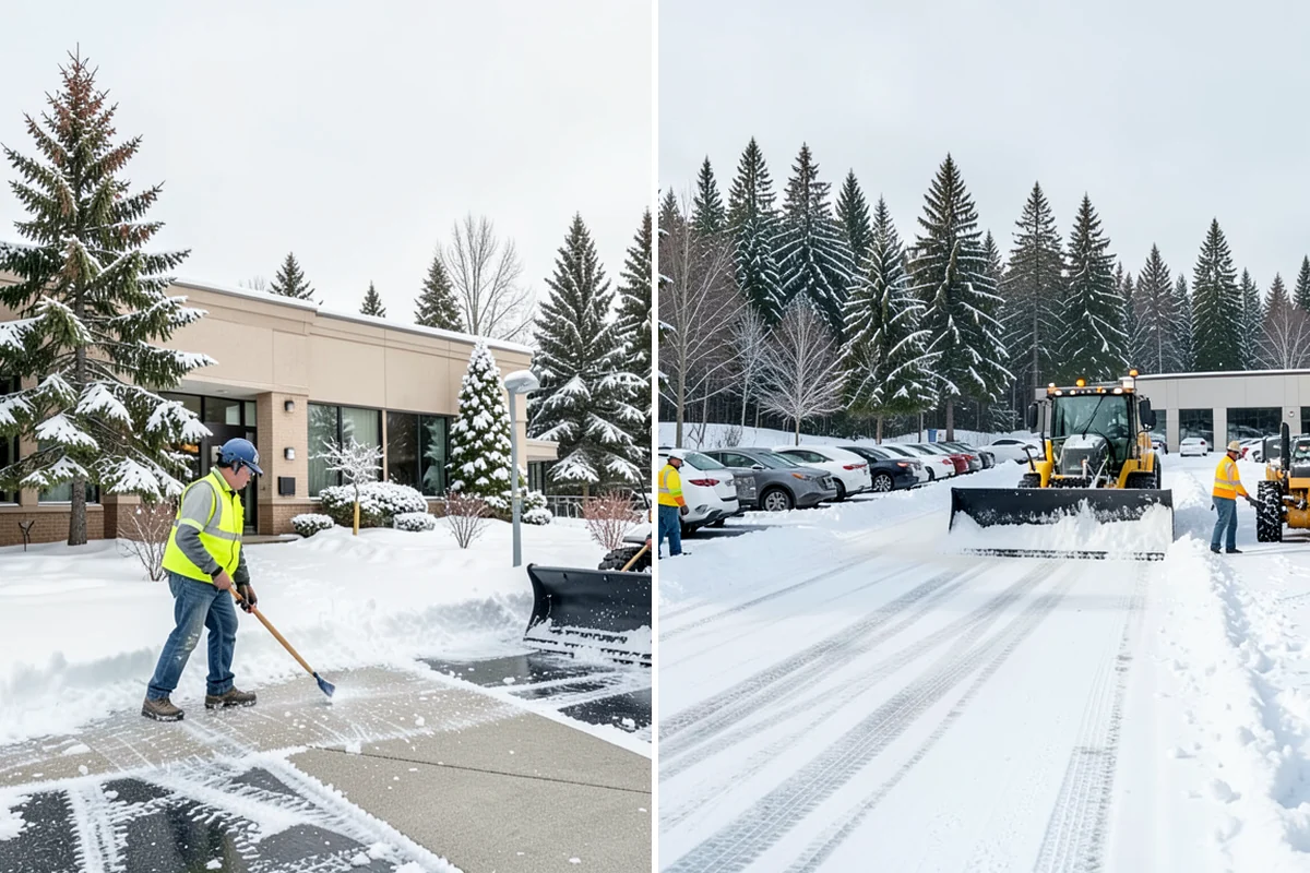 Fitness Center Deicing in Snoqualmie, King County, WA - Map the entrance approach and parking walkways