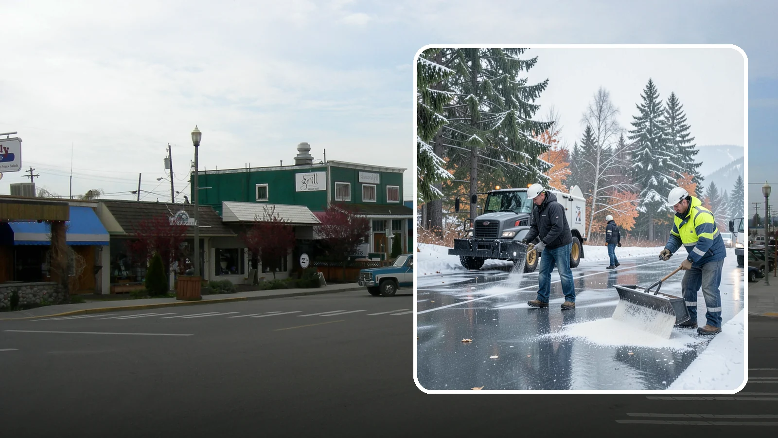 Fitness Center Deicing in Stanwood, Snohomish County, WA - Deicing for fitness centers and gyms, keeping entrances and parking paths safe for early-morning members arriving before dawn in...