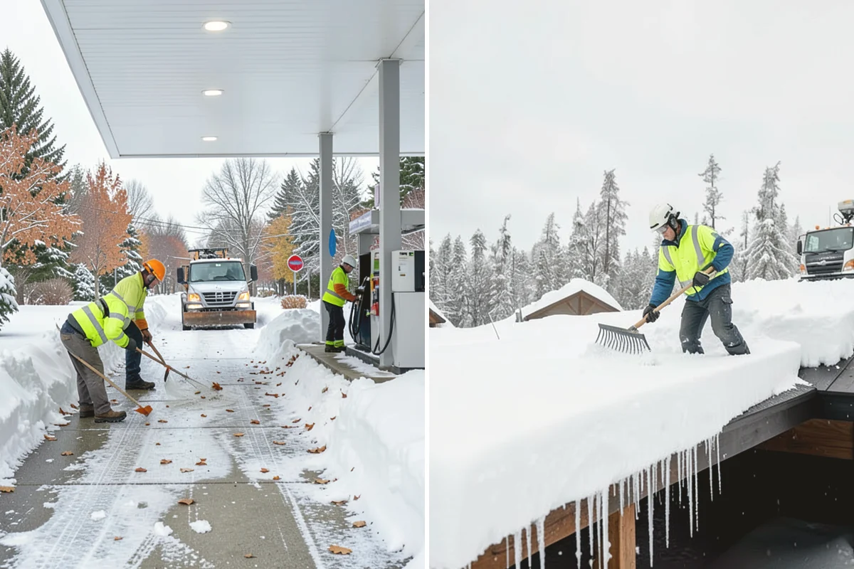 Fitness Center Deicing in Steilacoom, Pierce County, WA - Map the entrance approach and parking walkways