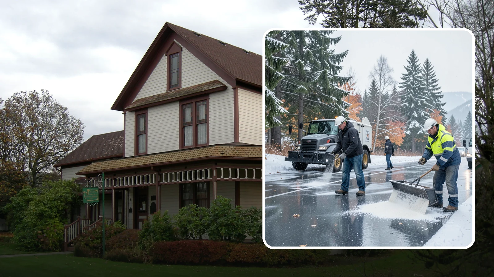 Fitness Center Deicing in Sumner, Pierce County, WA - Deicing for fitness centers and gyms, keeping entrances and parking paths safe for early-morning members arriving before dawn in...