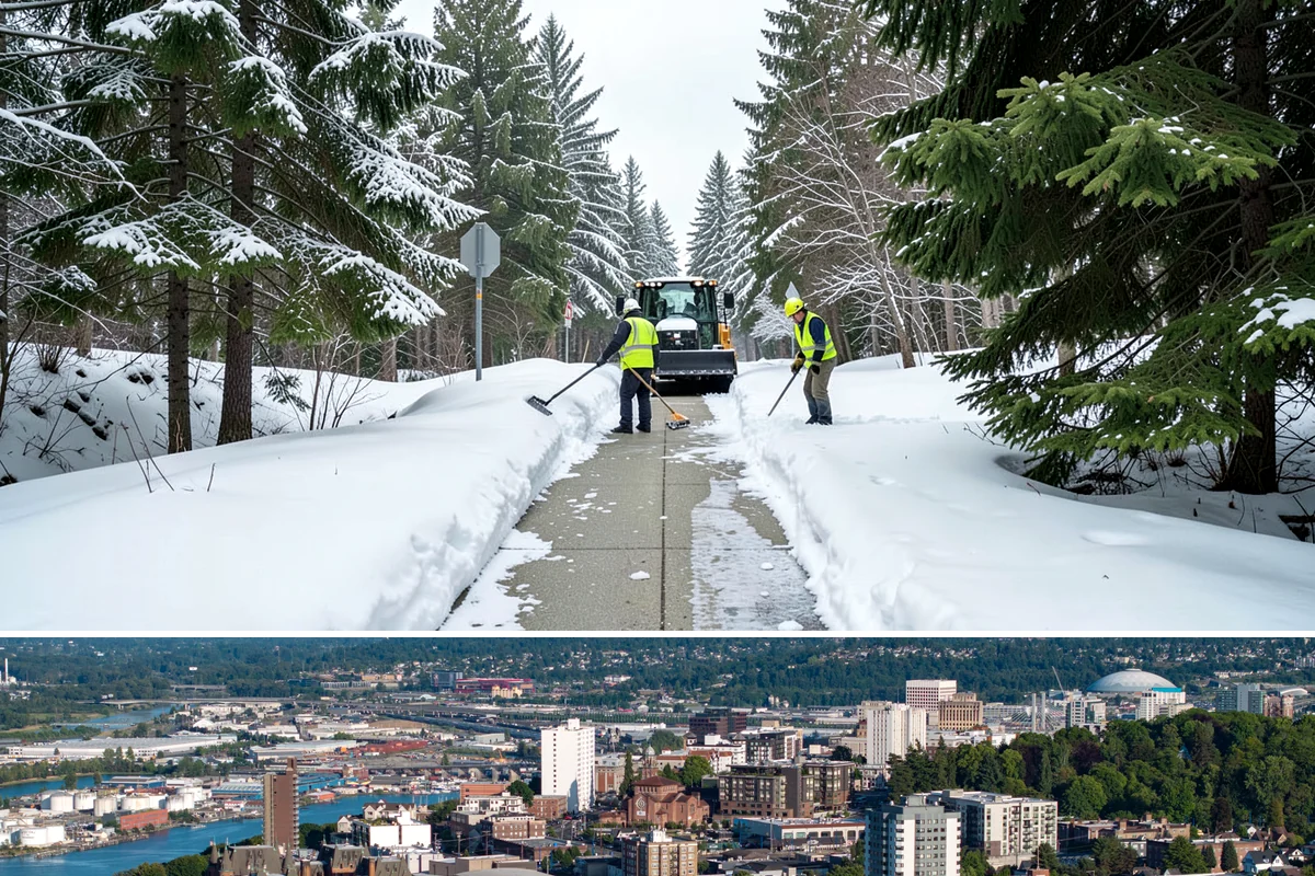 Fitness Center Deicing in Tacoma, Pierce County, WA - Deicing runs the winter season, with pre-dawn readiness during freezing-rain events that catch early members off guard.
