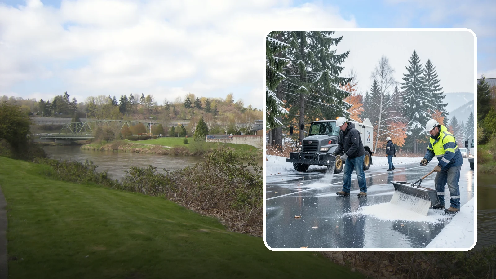 Fitness Center Deicing in Tukwila, King County, WA - Deicing for fitness centers and gyms, keeping entrances and parking paths safe for early-morning members arriving before dawn in...
