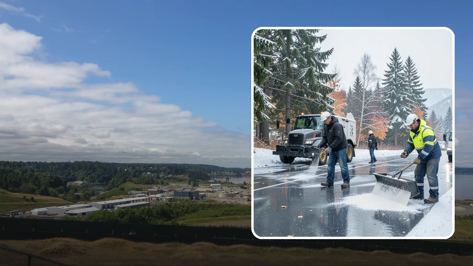 Fitness Center Deicing in University Place, Pierce County, WA - Deicing for fitness centers and gyms, keeping entrances and parking paths safe for early-morning members arriving before dawn in...