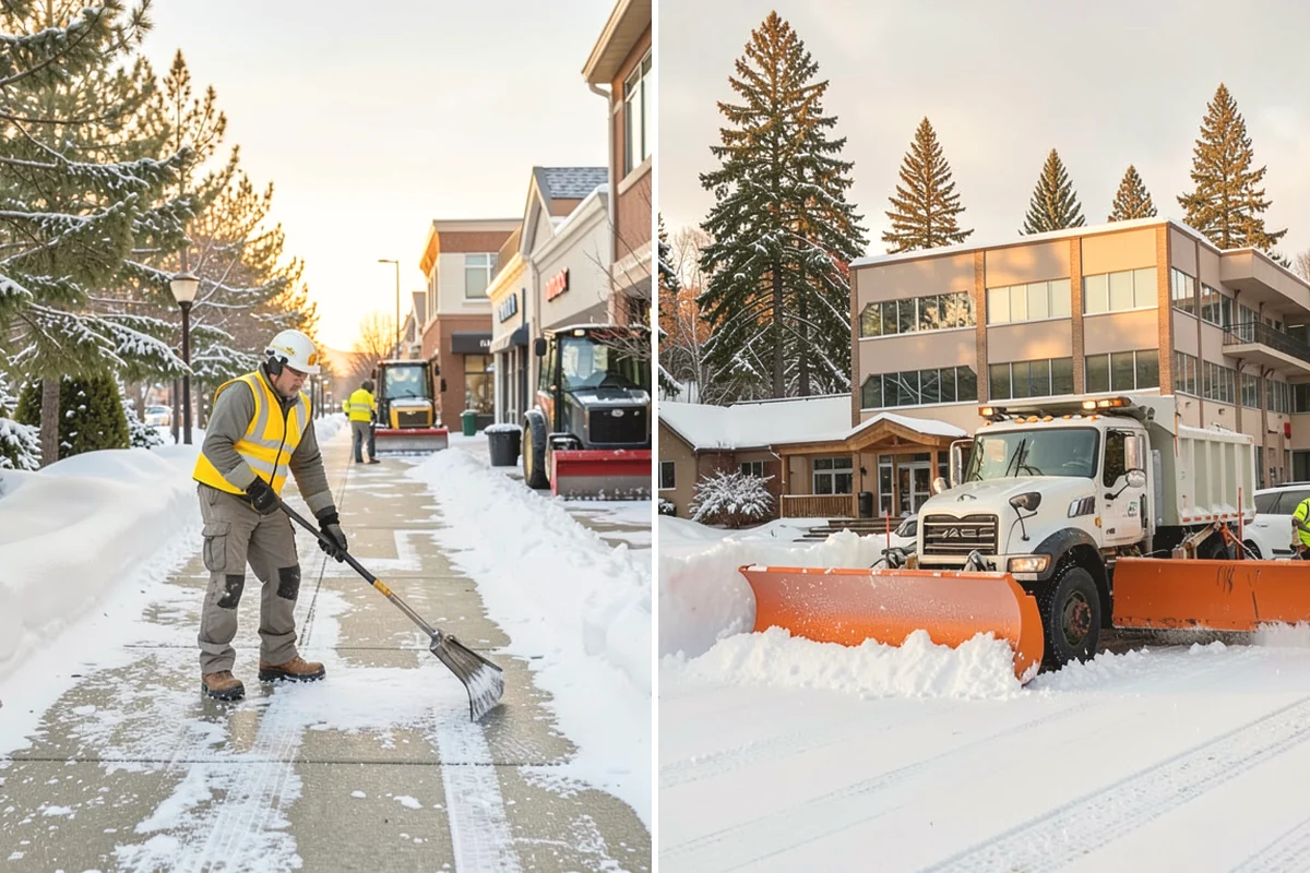Fitness Center Deicing in University Place, Pierce County, WA - Map the entrance approach and parking walkways