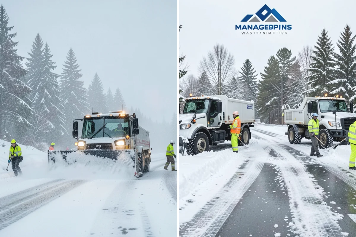 Fitness Center Deicing in Wilkeson, Pierce County, WA - Map the entrance approach and parking walkways