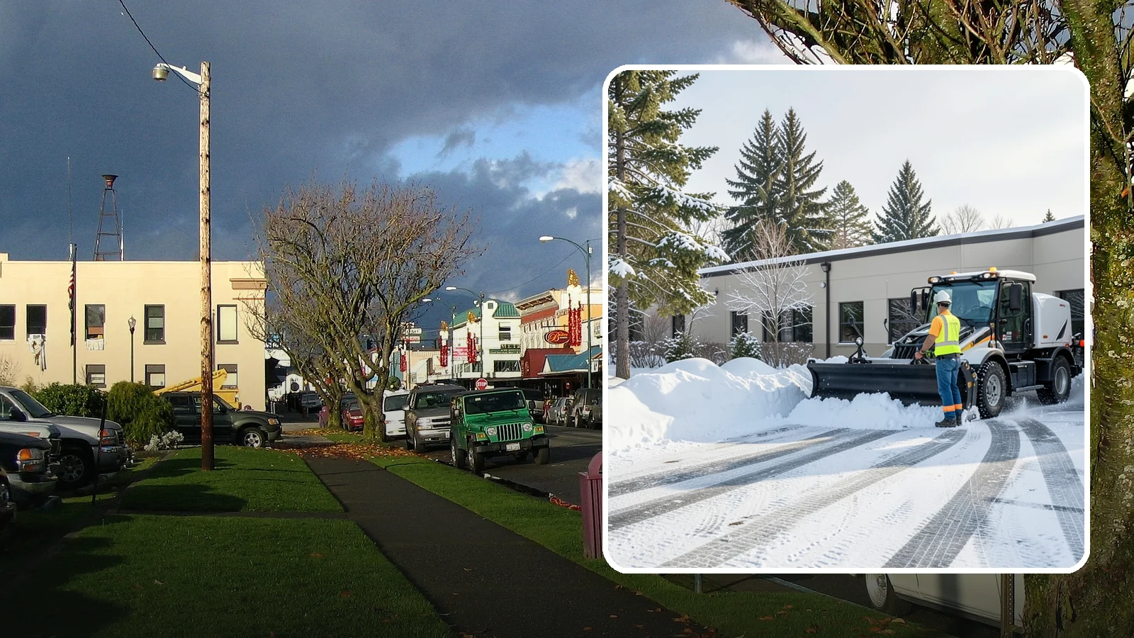 Fitness Center Parking Lot Snow Removal in Arlington, Snohomish County, WA - We clear fitness center lots before dawn so Western Washington members can work out safely through winter.
