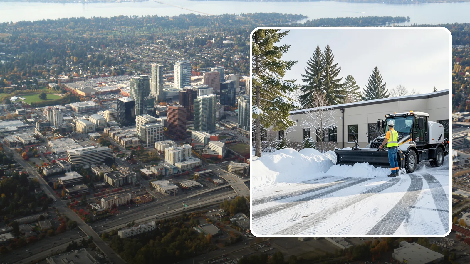 Fitness Center Parking Lot Snow Removal in Bellevue, King County, WA - We clear fitness center lots before dawn so Western Washington members can work out safely through winter.