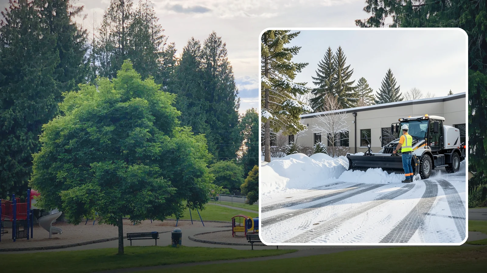 Fitness Center Parking Lot Snow Removal in Bonney Lake, Pierce County, WA - We clear fitness center lots before dawn so Western Washington members can work out safely through winter.