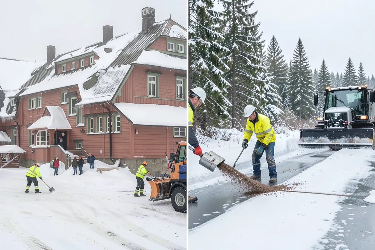 Fitness Center Parking Lot Snow Removal in Buckley, Pierce County, WA - Confirm early opening and peak hours with fitness center staff