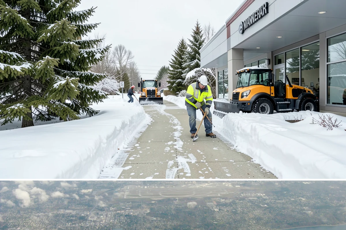 Fitness Center Parking Lot Snow Removal in Burien, King County, WA - Fitness center lots in Western Washington face peak snow demand from December through February, when dark morning freezes meet...